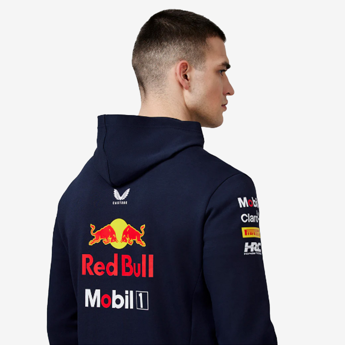 Adult Fit Castore Oracle Red Bull Racing Team Zip Hoodie in Navy image number 4