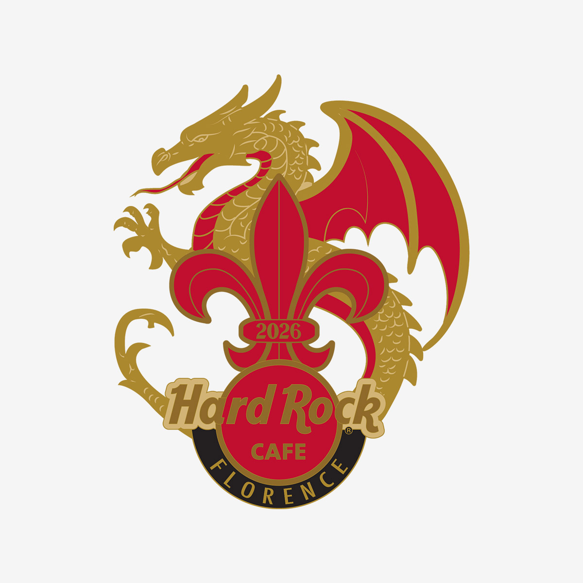 Collectible Florence 2026 Lily Dragon Pin image number 1