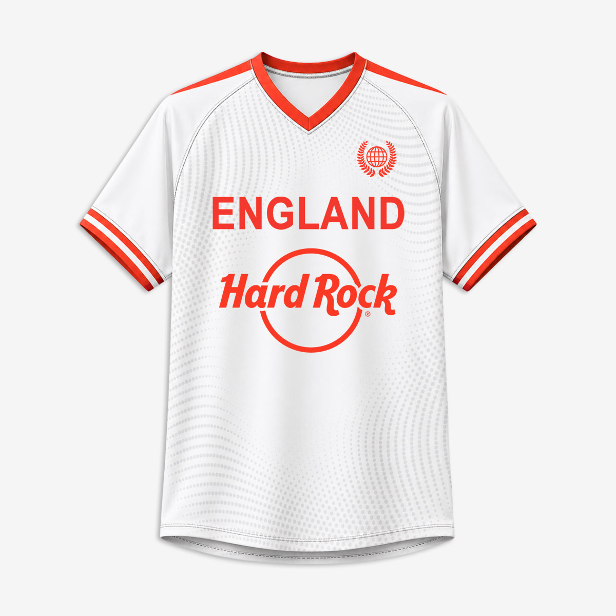 England Soccer V Neck Tee in White image number 2