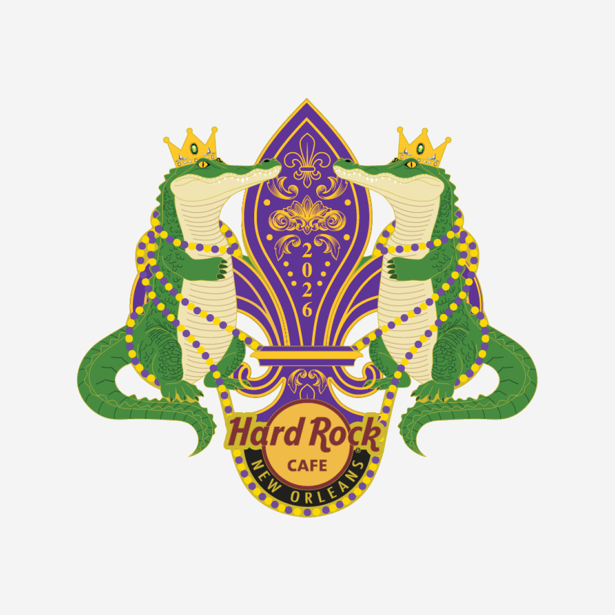 Limited Edition New Orleans Mardi Gator 2026 Pin image number 1