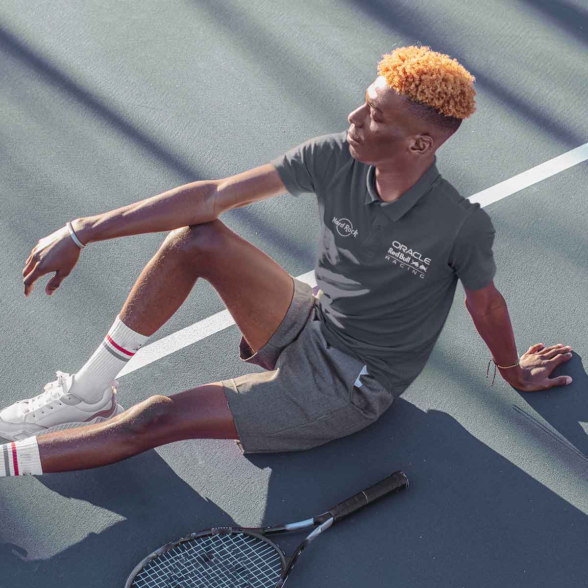 Red Bull F1 Racing Adult Fit Polo Shirt in Graphite Grey image number 1