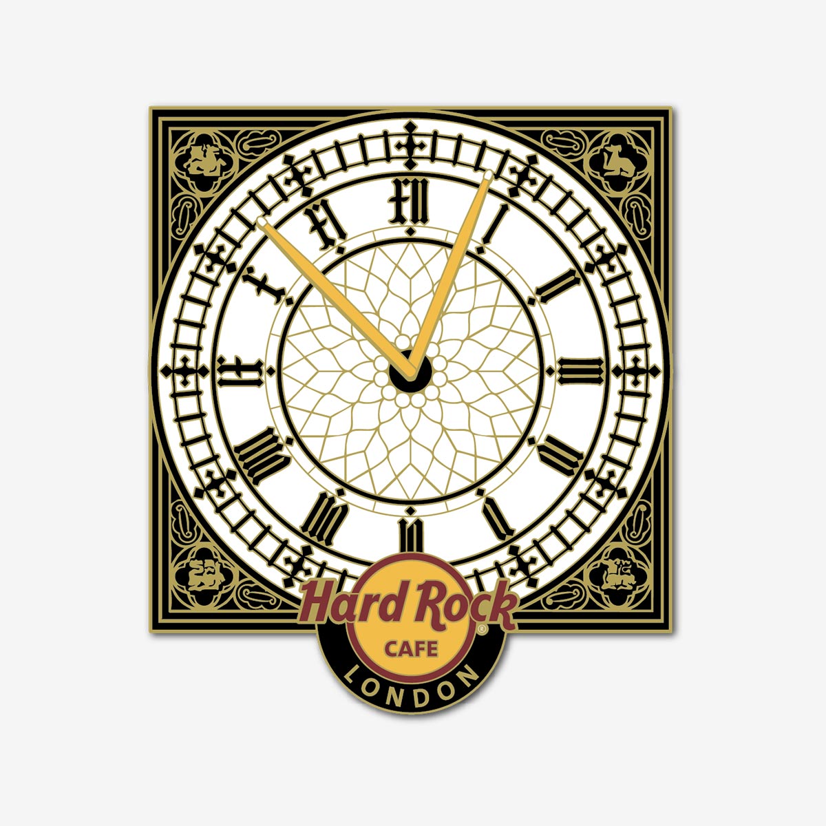 Collectible London Drum Stick Hands Big Ben Pin image number 1