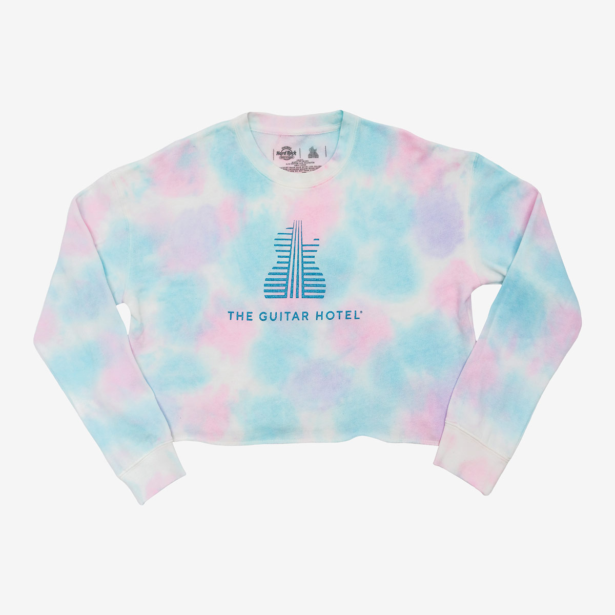 Guitar Hotel Cotton Candy Cropped Sweatshirt image number 1