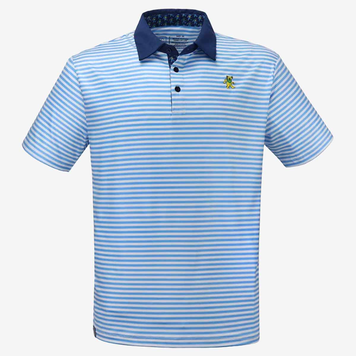Grateful Dead Bear Performance Polo in Blue image number 1