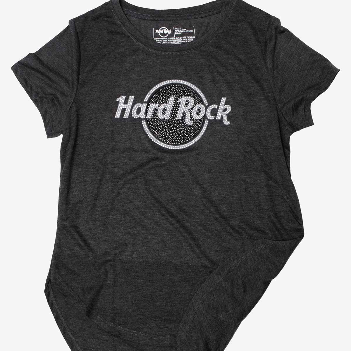 Hard Rock Rhinestones Logo Shortsleeve Crewneck T-Shirt image number 3