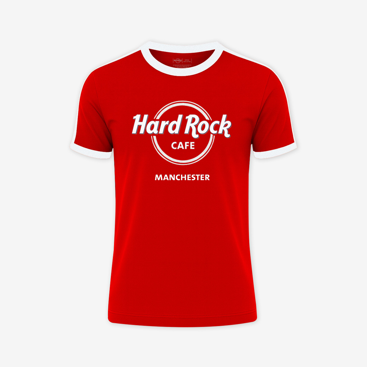 Adult Fit Manchester Tee in Red and White image number 1