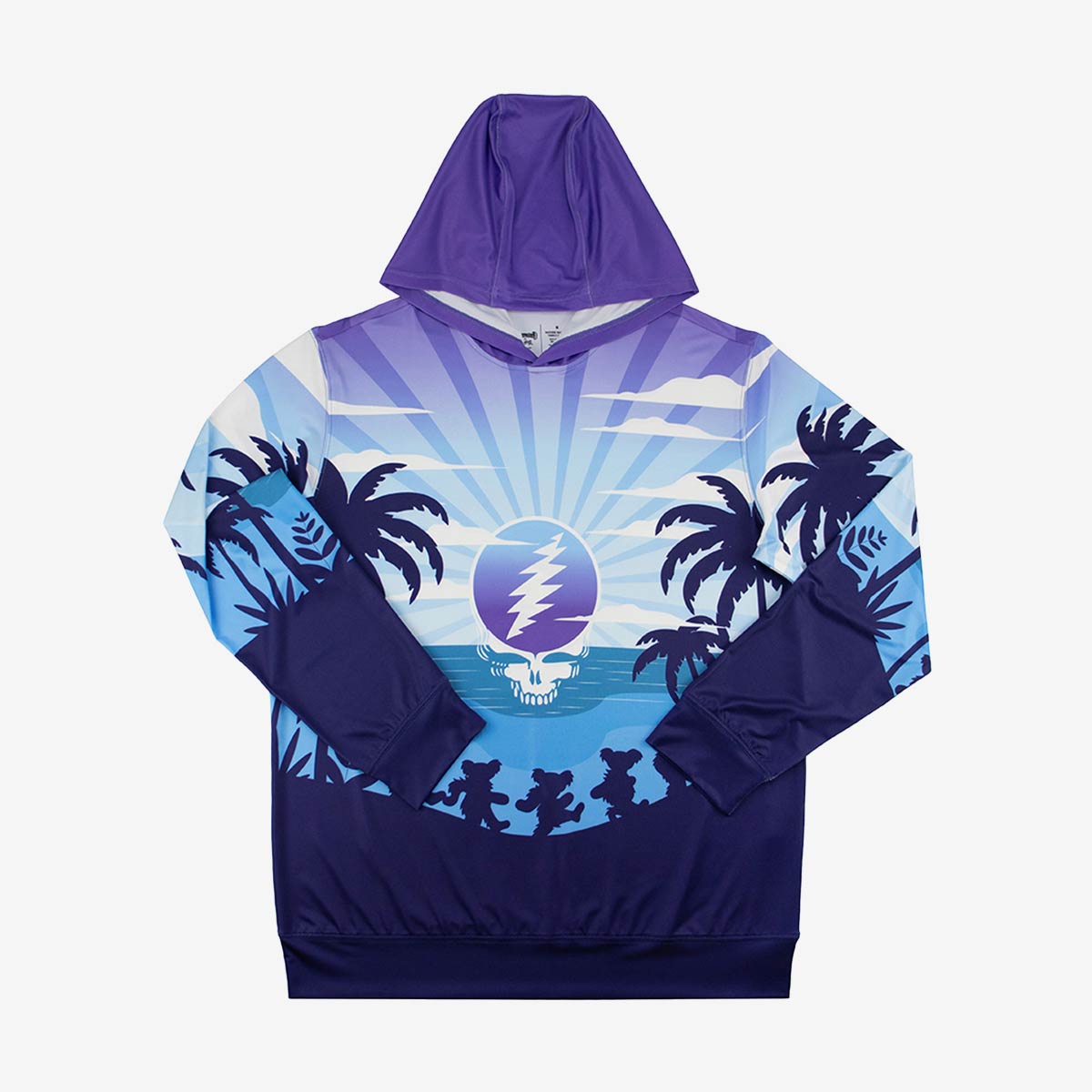 Grateful Dead Rising Sun UPF50 Hoodie in Tie-Dye Purple image number 7