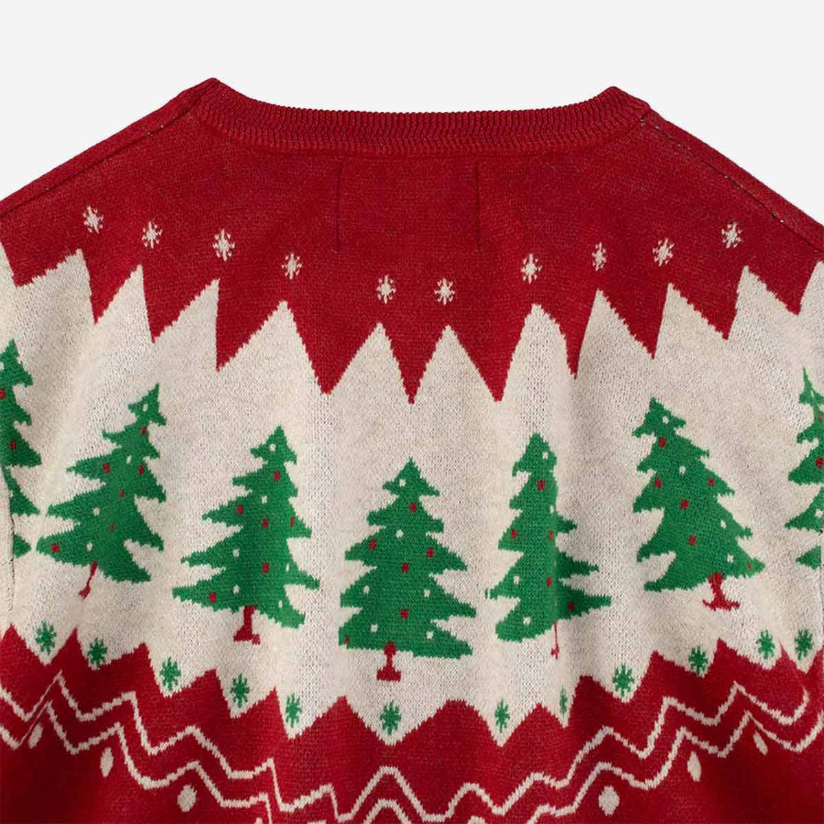 Grateful Dead Bear Tree Holiday Sweater in Red image number 6