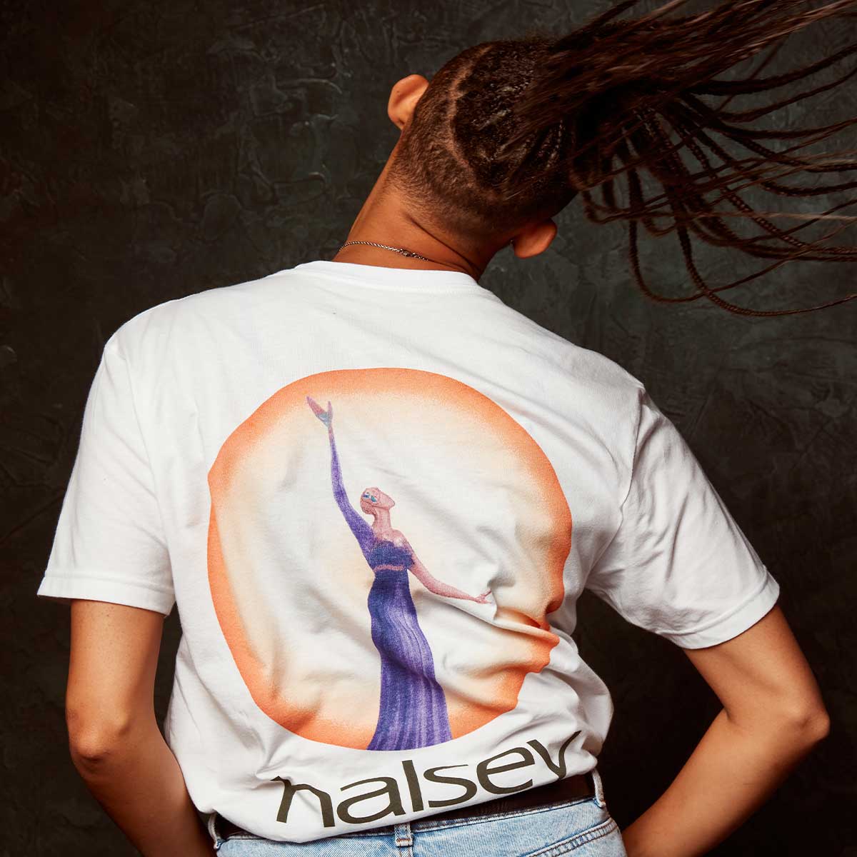 Halsey Adult Fit Tee with Circle Design image number 4