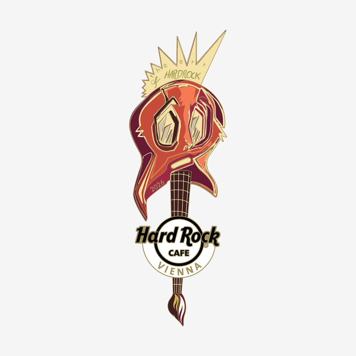 Limited Edition Vienna 2026 Guitar Sketch Art Pin image number 1