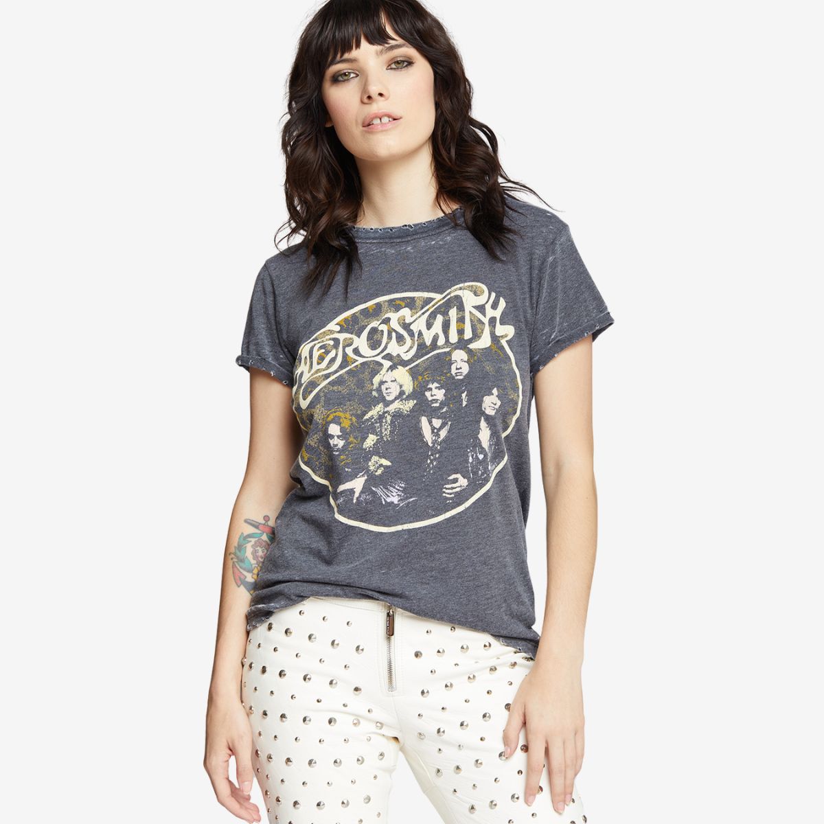 Aerosmith Fitted Tee with Back In the Saddle Design by Recycled Karma image number 1