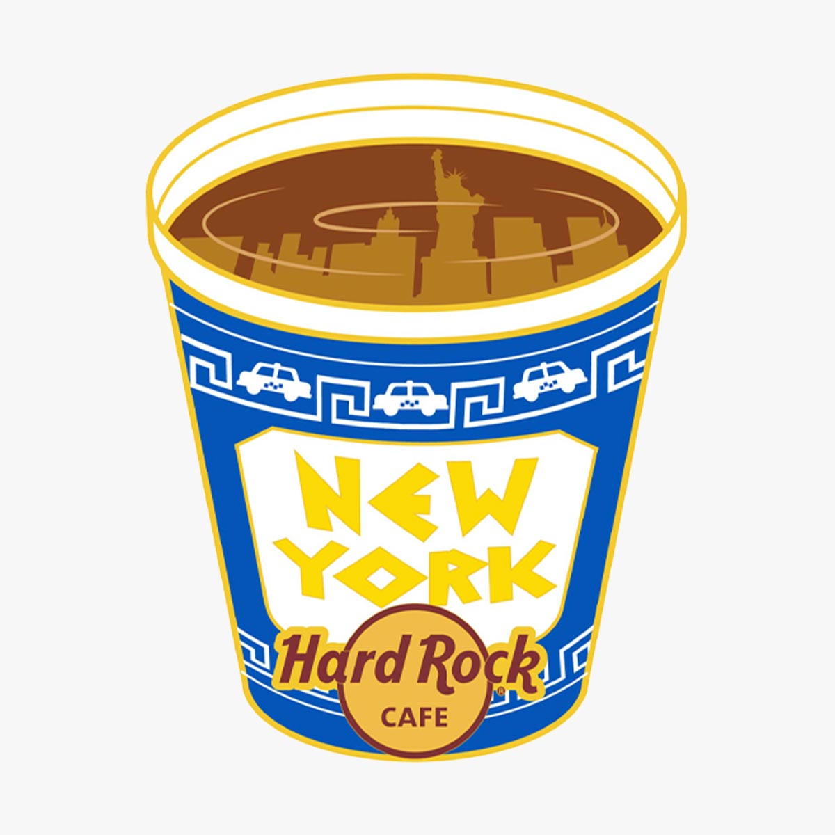 New York Coffee Cup Skyline Pin image number 1