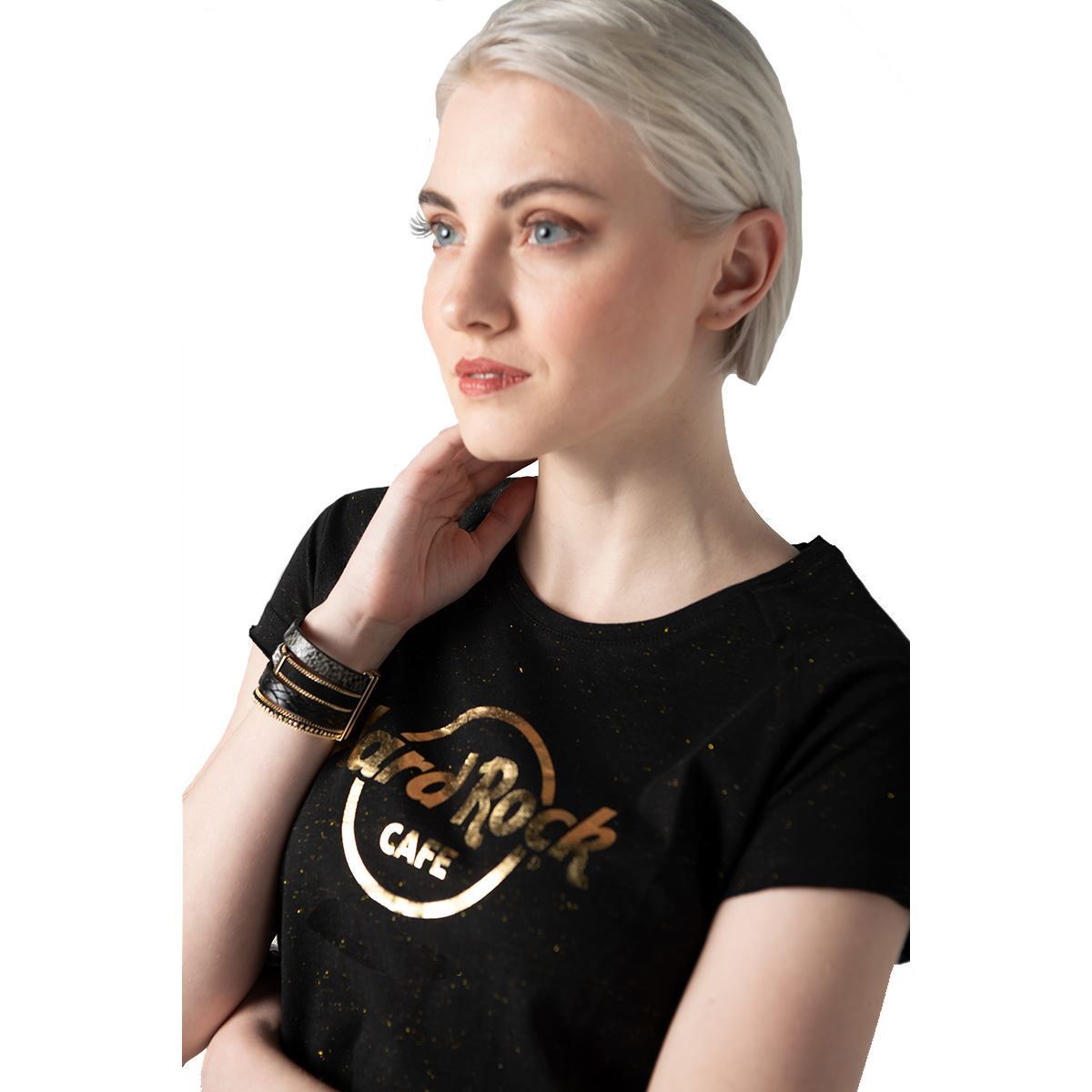 Women's Gold Thread and Foil Logo Tee image number 6
