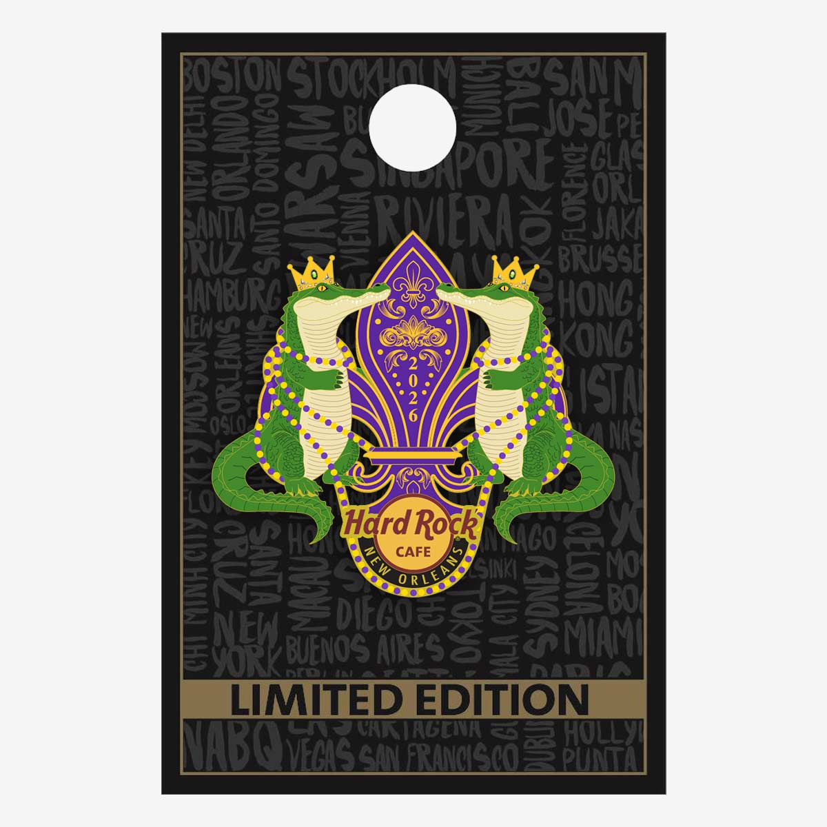 Limited Edition New Orleans Mardi Gator 2026 Pin image number 2