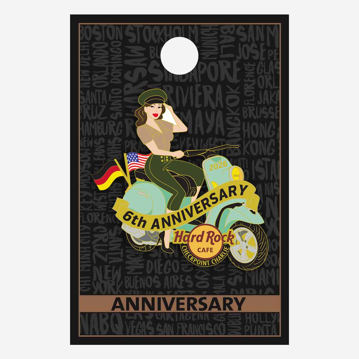 Limited Edition Berlin Checkpoint Charlie 6th Anniversary Pin image number 2