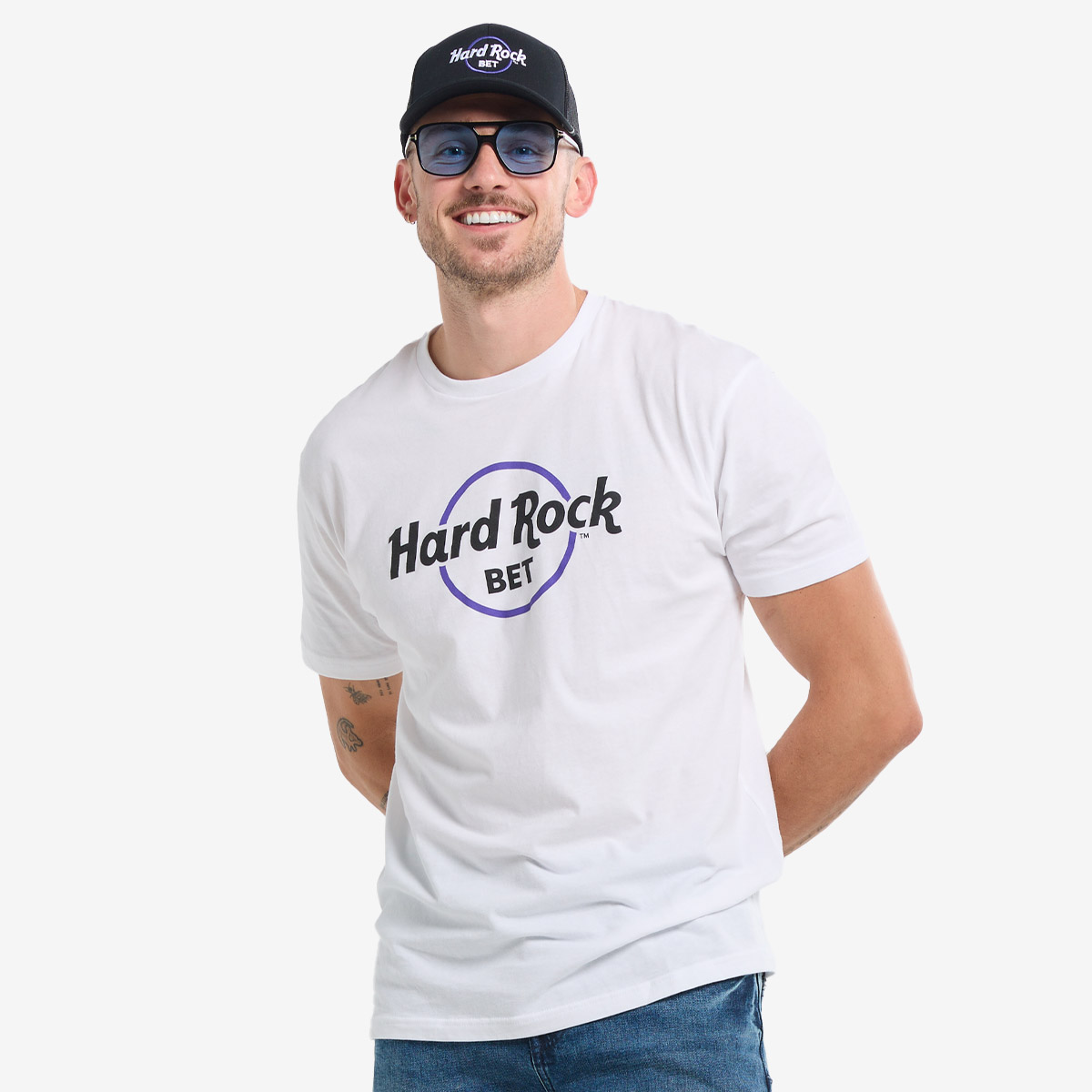 Unisex Hard Rock BET Classic Logo Tee White image number 1