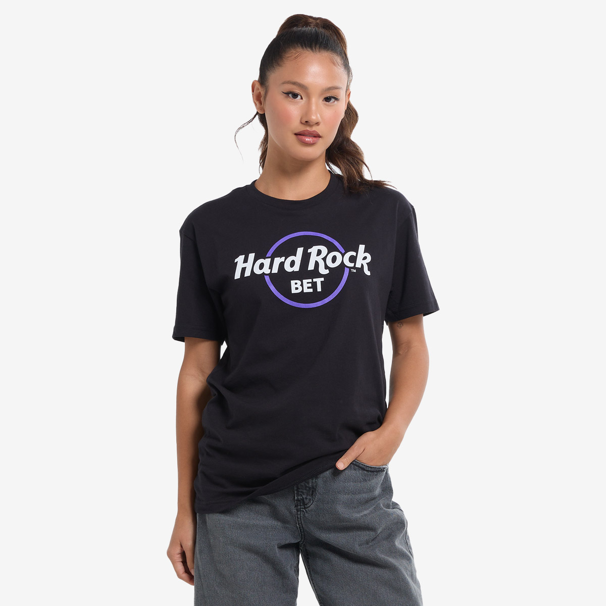 Unisex Hard Rock BET Classic Logo Tee Black image number 1