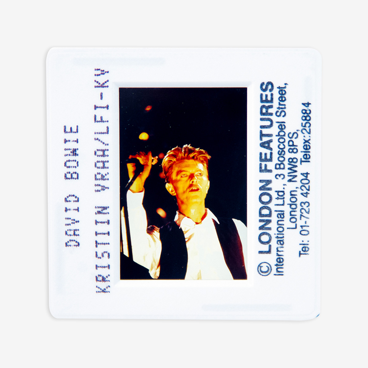 David Bowie Boxed Original 35MM Phottgraph in Acrylic Case image number 1