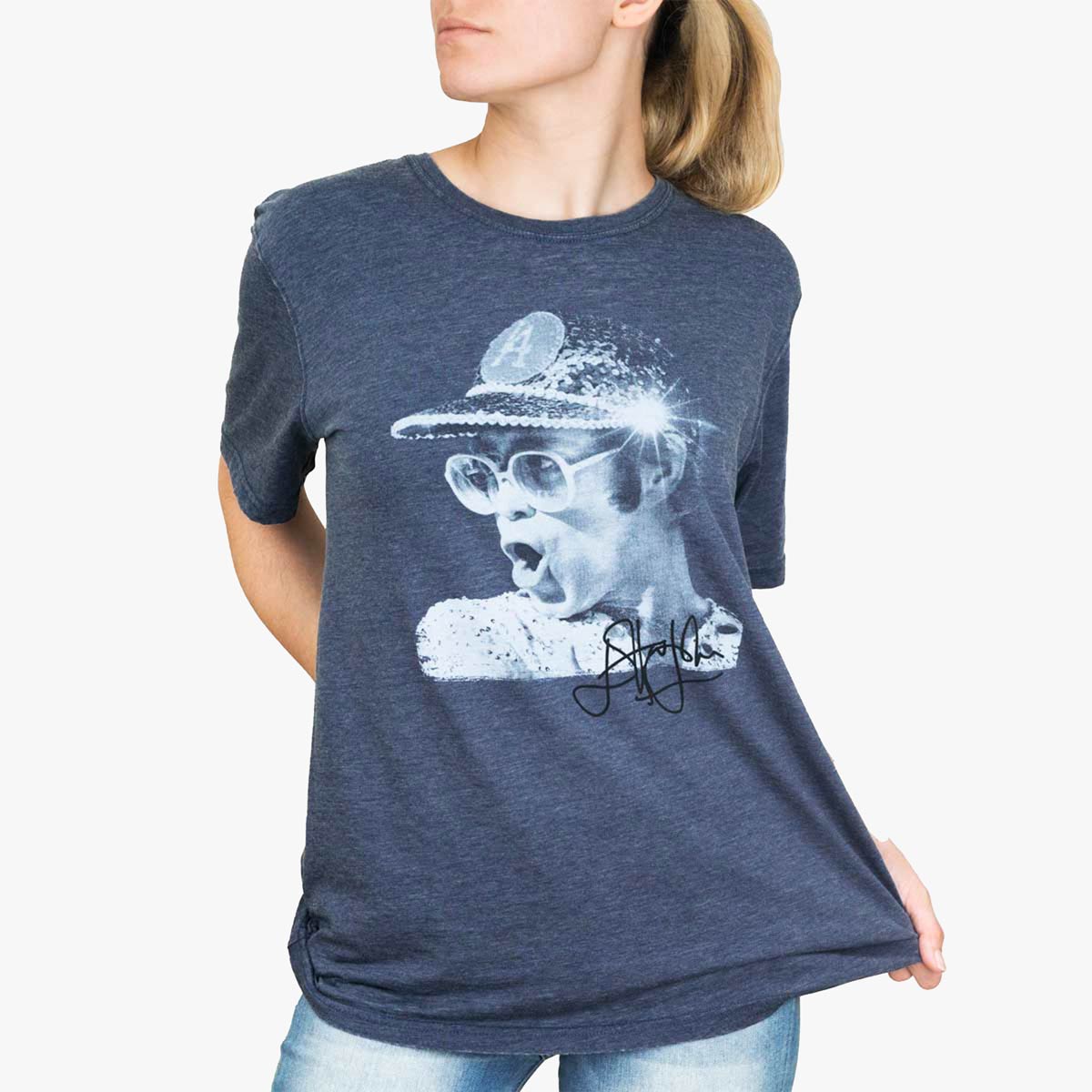 Elton John Autographed Profile & Spark Tee image number 3
