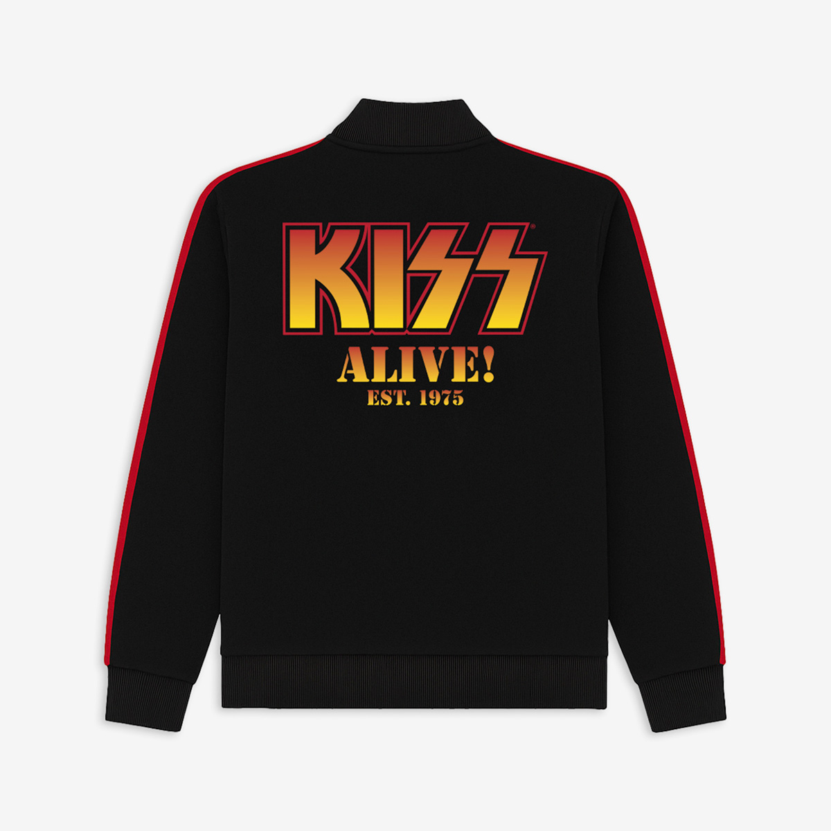 Adult Fit KISS Alive Track Jacket in Black image number 1