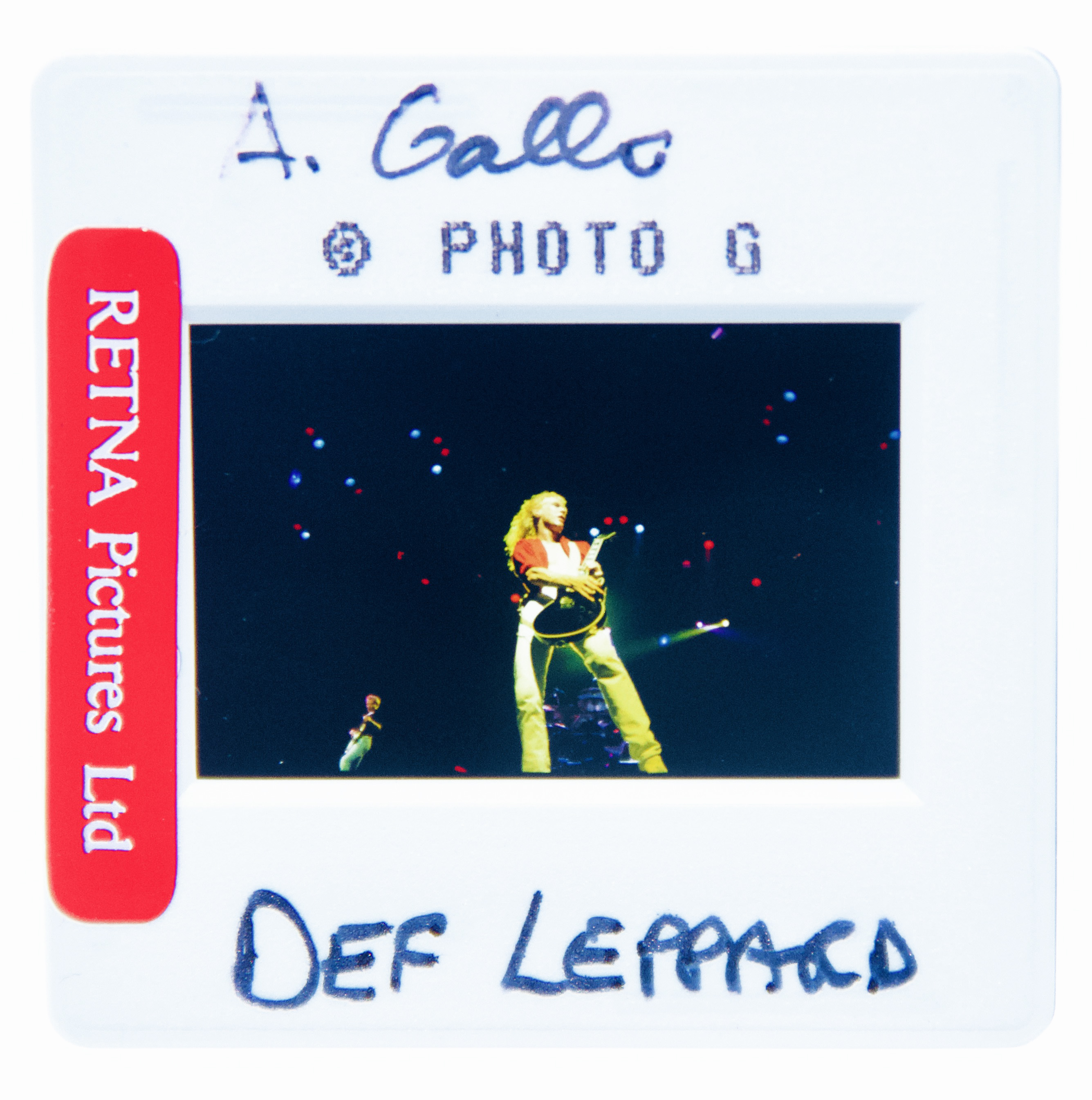 Def Leppard Boxed Original 35MM Photograph in Acrylic Case image number 1