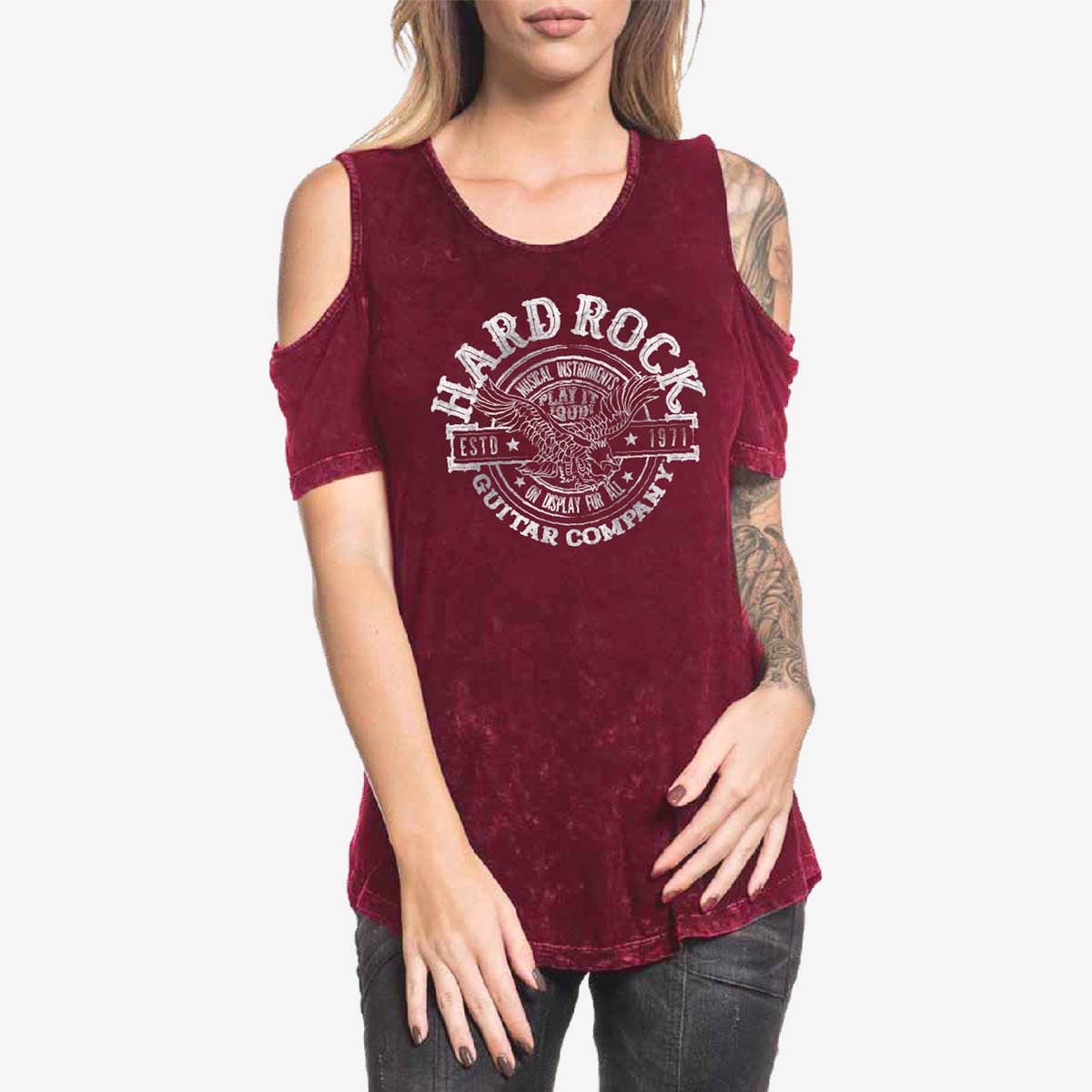 Guitar Company Sim Fit Cold Shoulder Tee image number 1