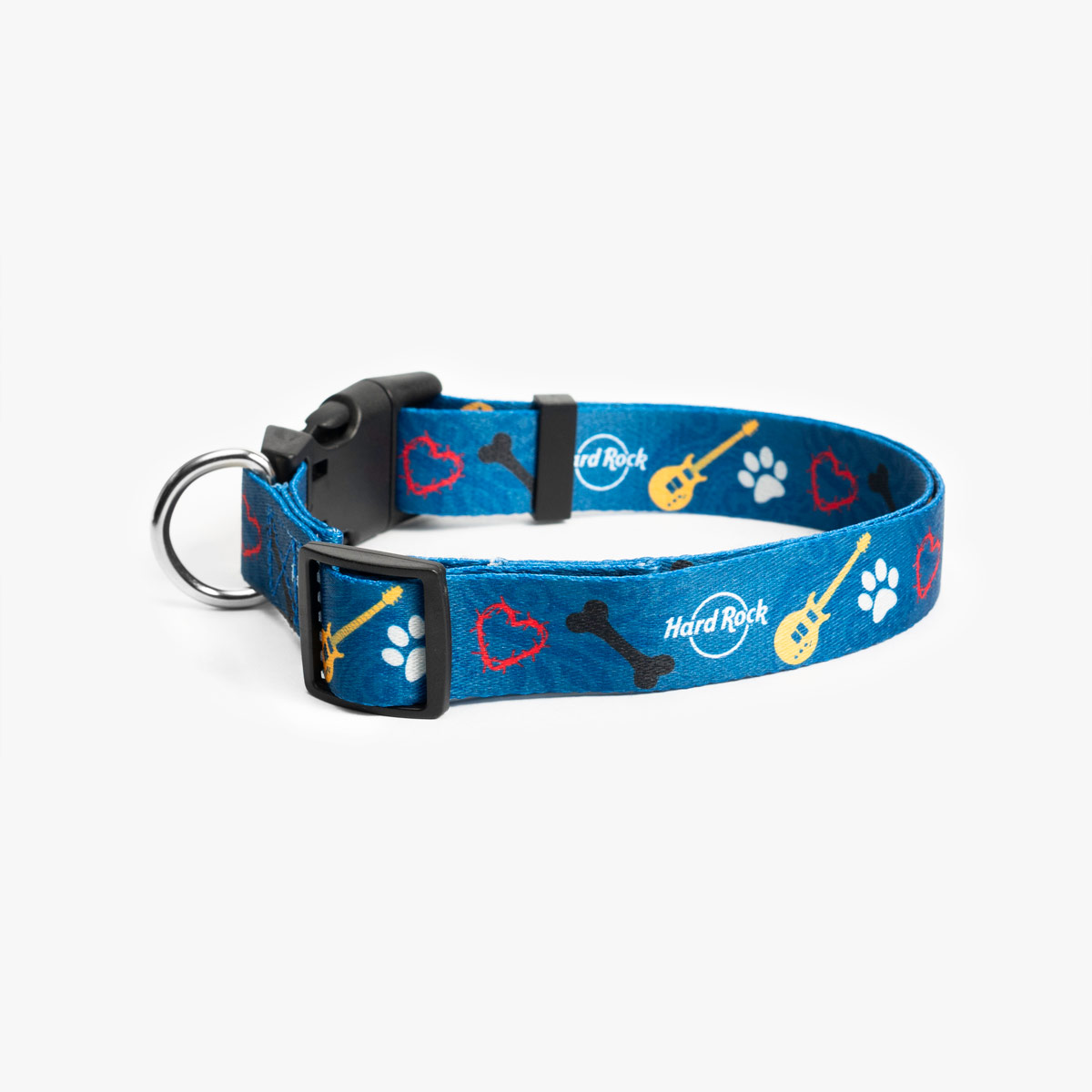 Reflective Pet Dog Collar in Navy Print image number 1