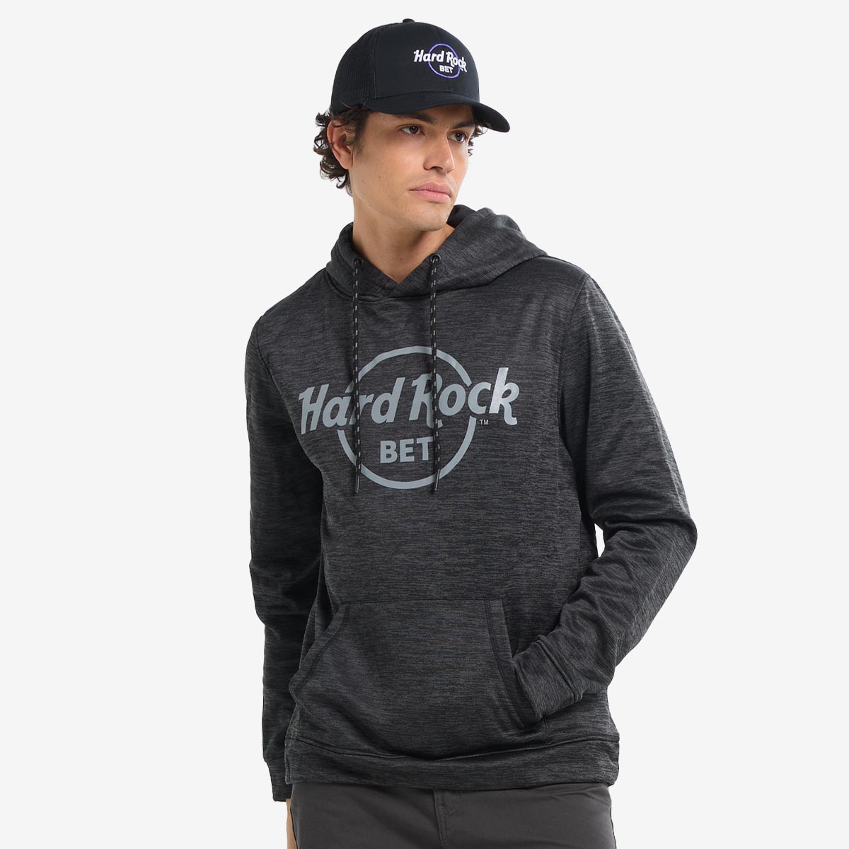 Unisex Hard Rock BET Performance Pullover Hoodie Black image number 1