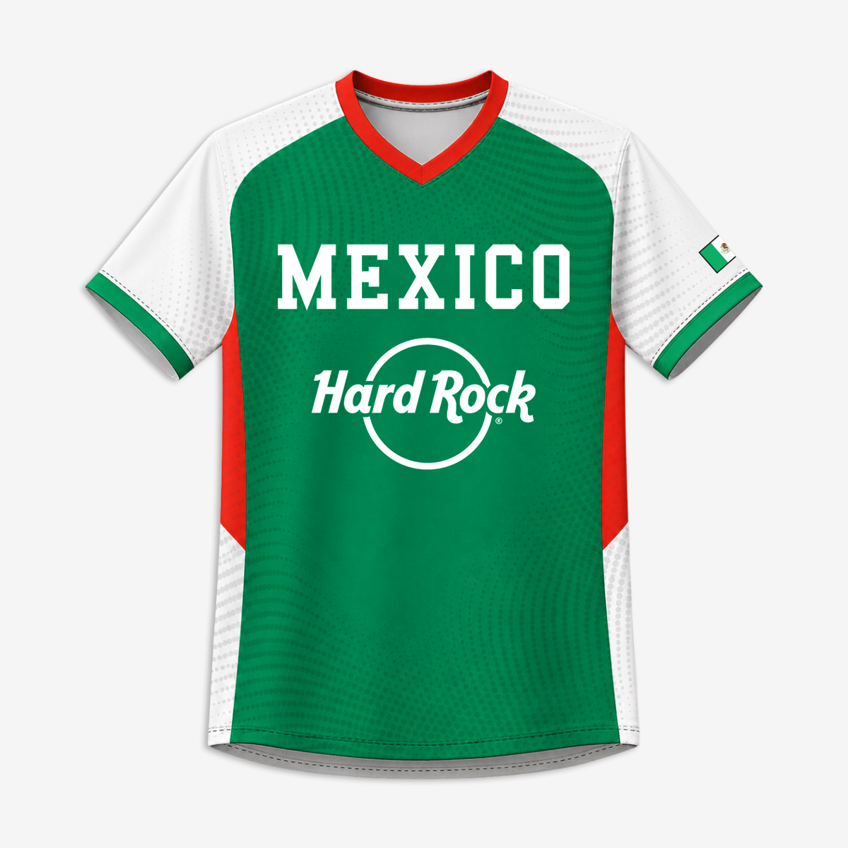 Mexico Soccer V-Neck Tee in Green image number 2