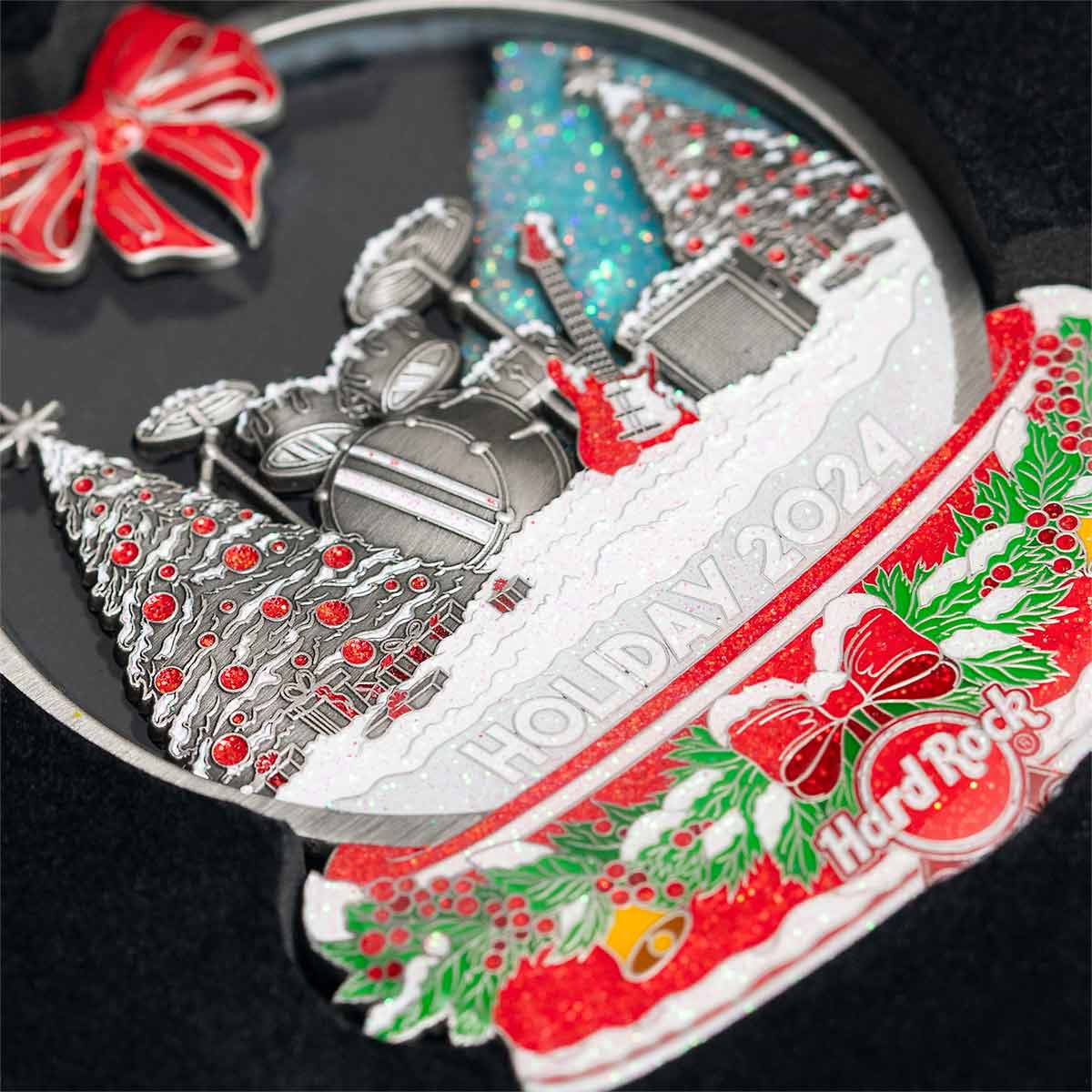 Jumbo Holiday Snow Globe 3D Pin image number 5