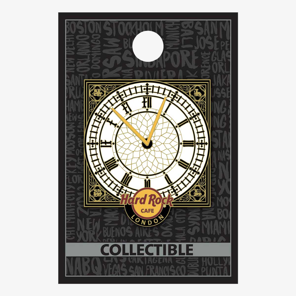 Collectible London Drum Stick Hands Big Ben Pin image number 2