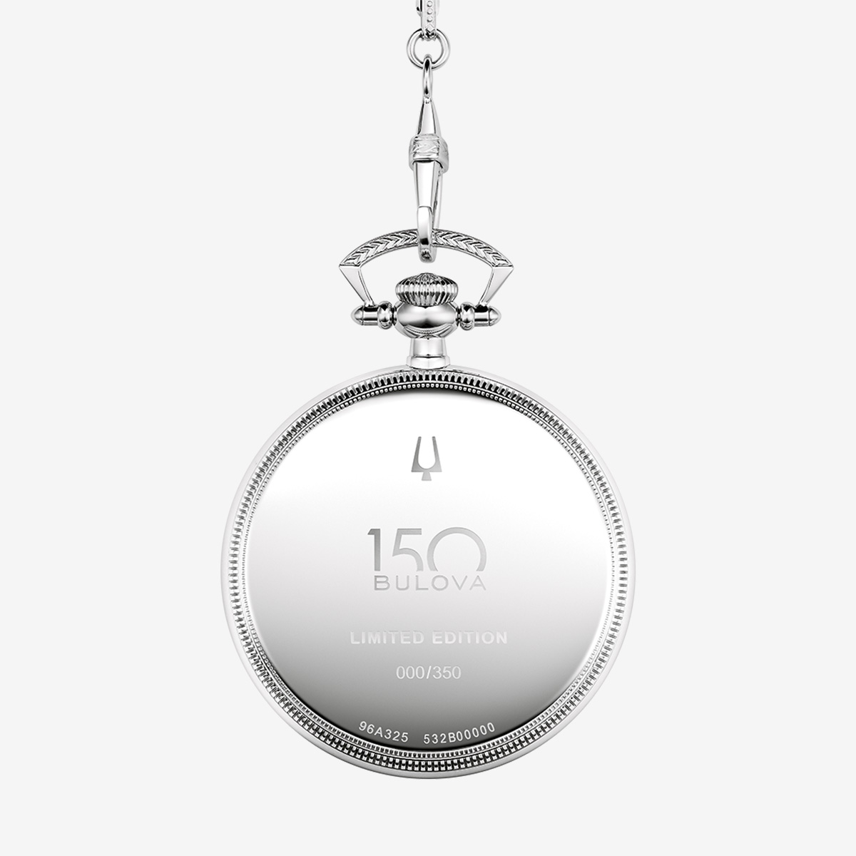Bulova Men's Silver-Tone dial Pocket Watch With Chain image number 3