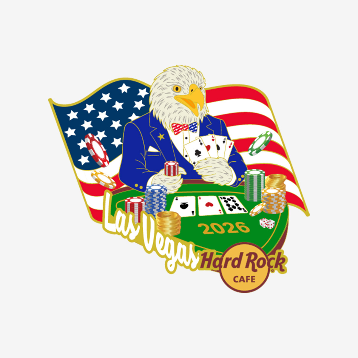 Limited Edition Las Vegas Poker Eagle 2026 Pin image number 1
