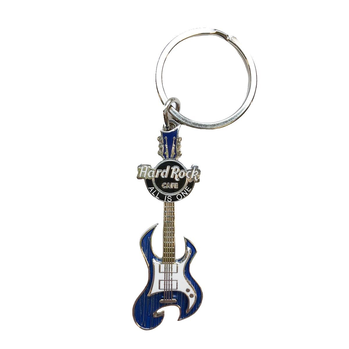 Gloss Grained Guitar Keychain image number 1