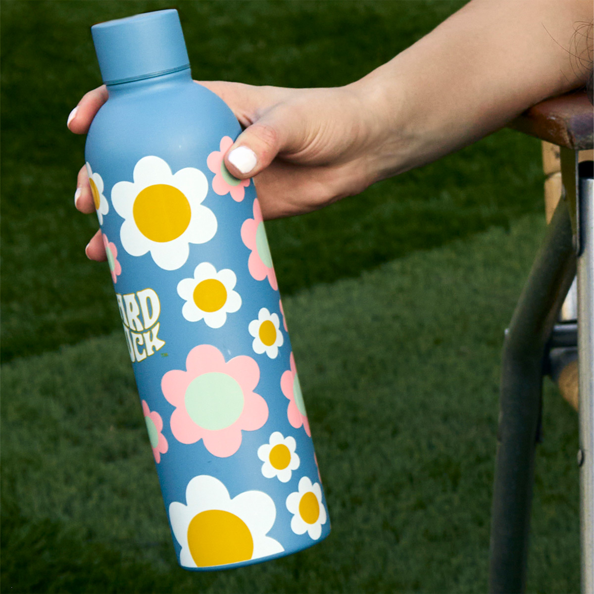 Hard Rock Music Festival Flower Power Water Bottle in Blue image number 2