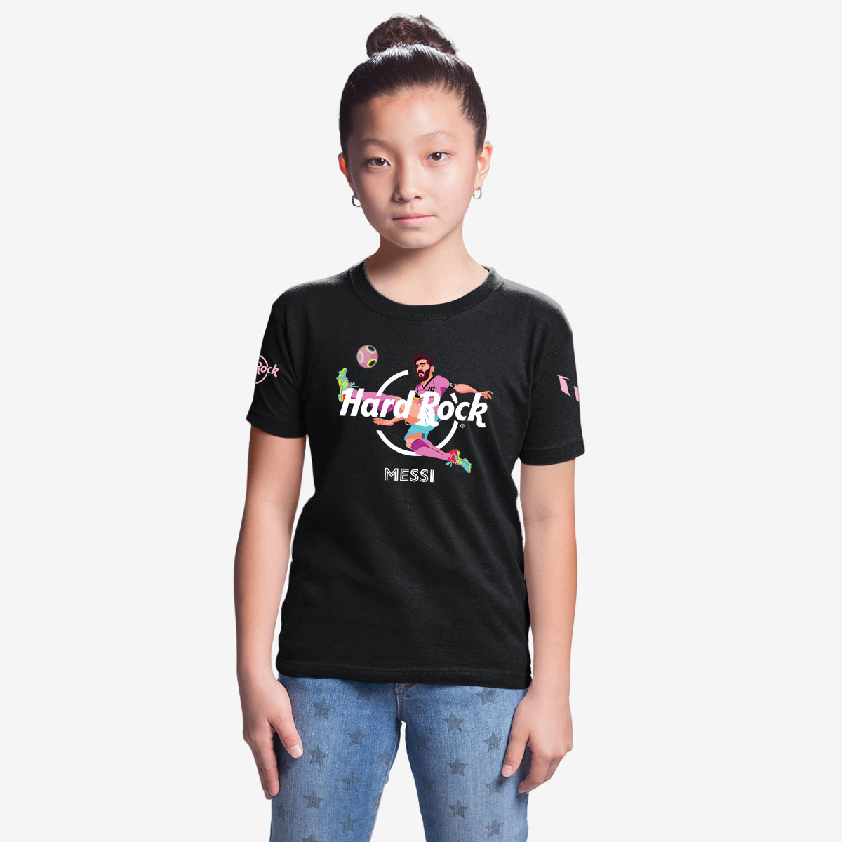 Messi x Hard Rock Kids Tee in Black image number 3