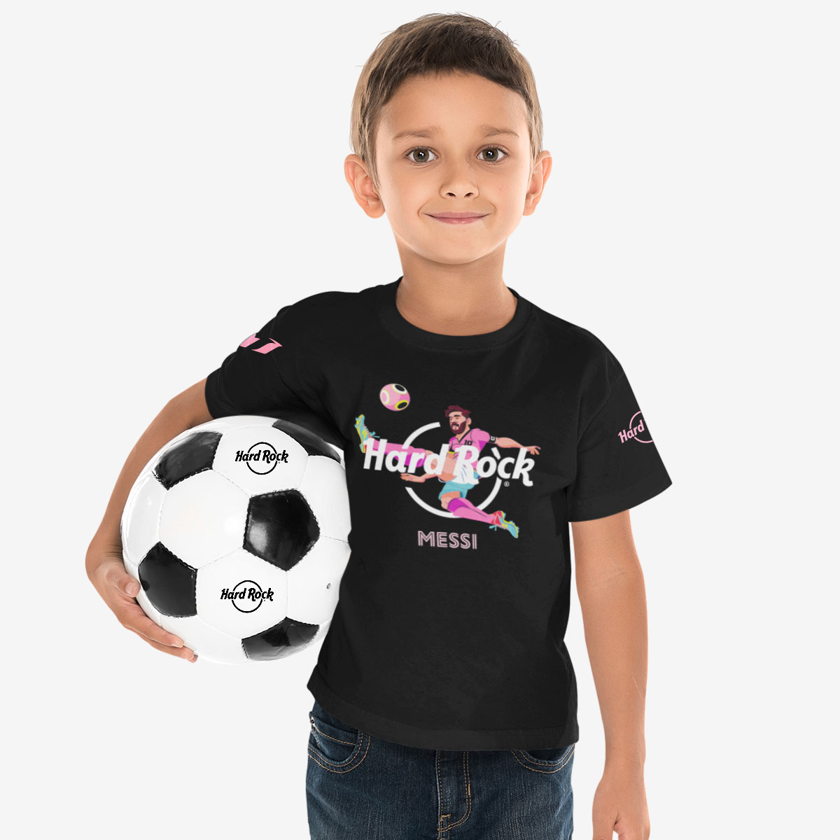 Messi x Hard Rock Kids Tee in Black image number 1