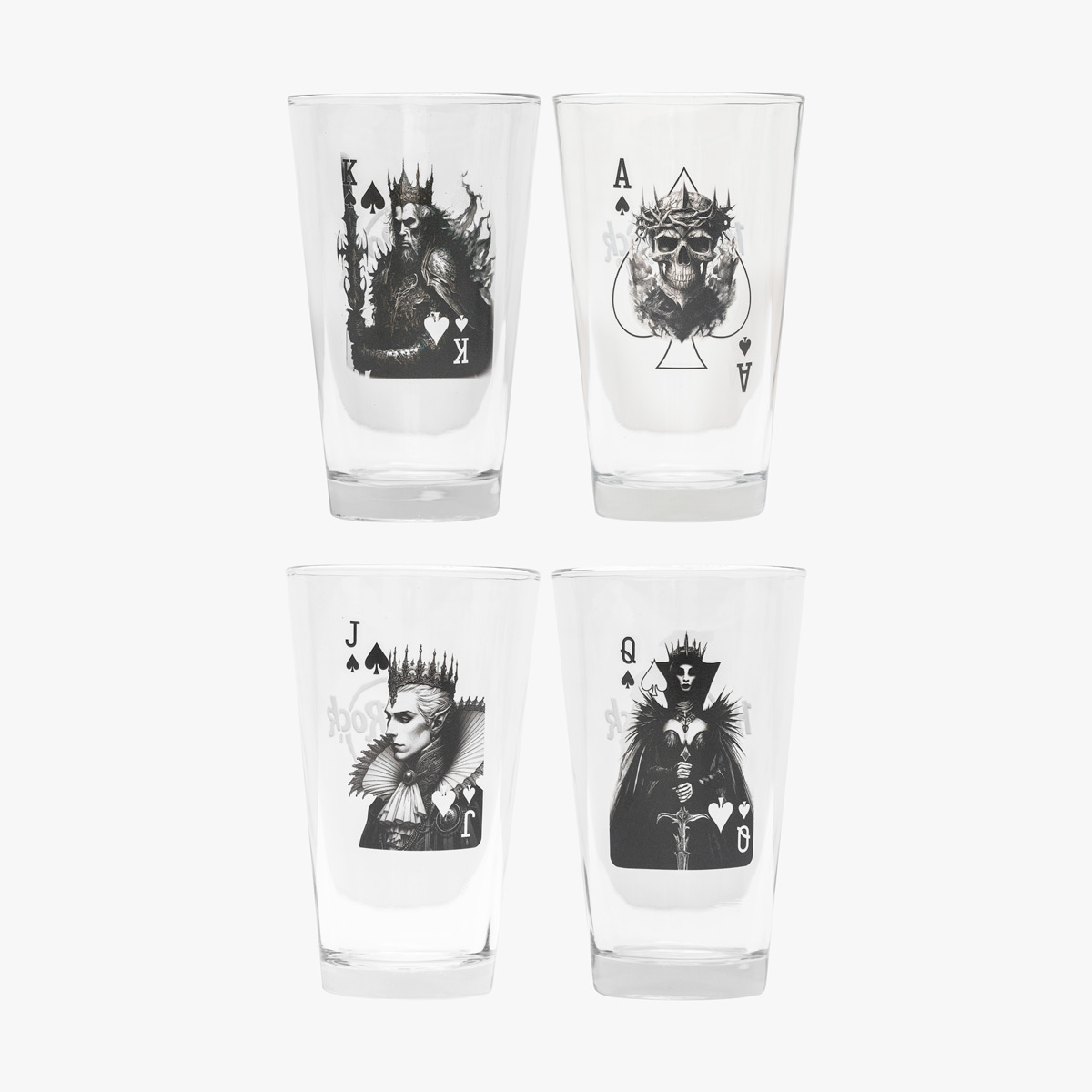 Spades Pint Glass Set 4 Pack image number 1