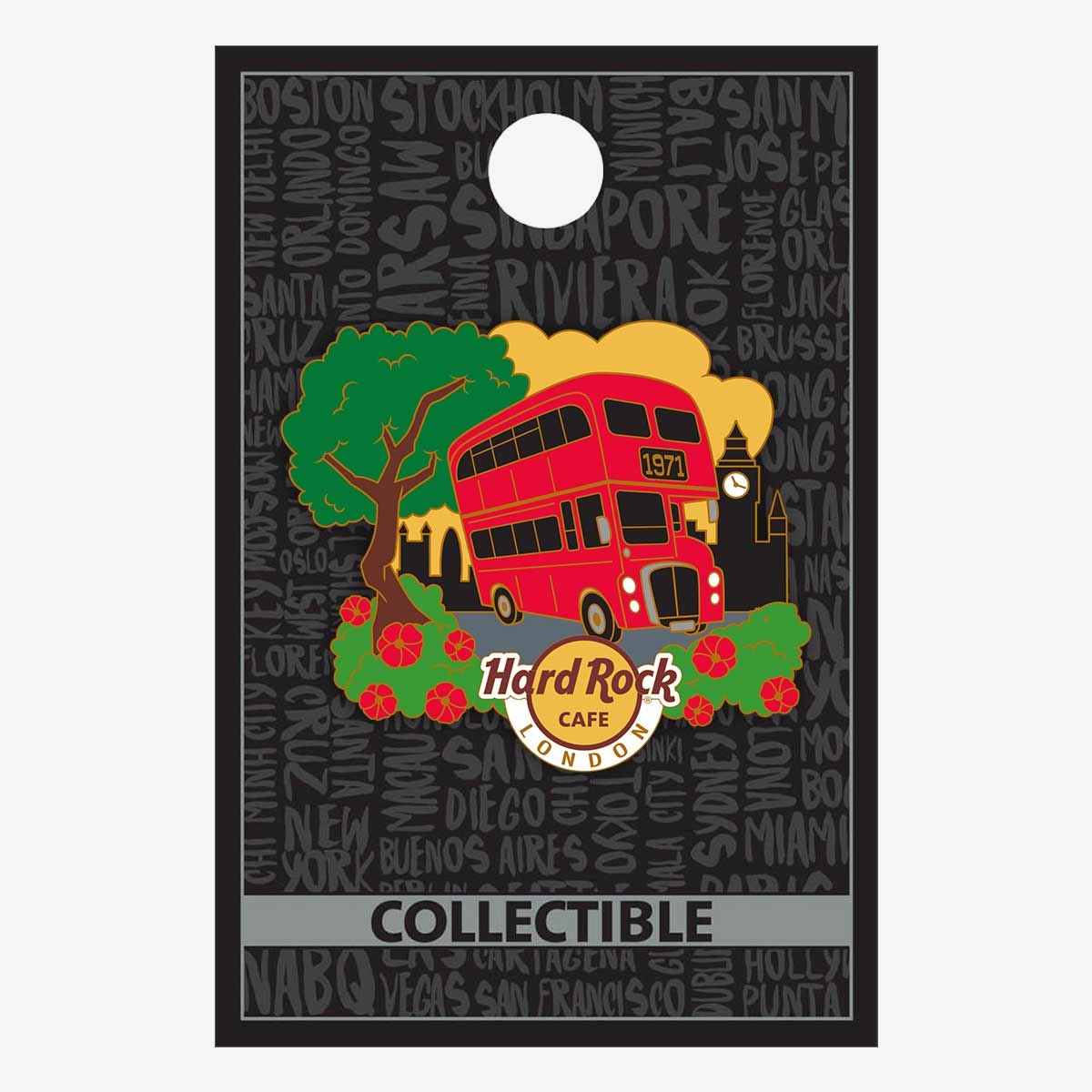 Collectible London 3D Flower Bus Pin image number 2