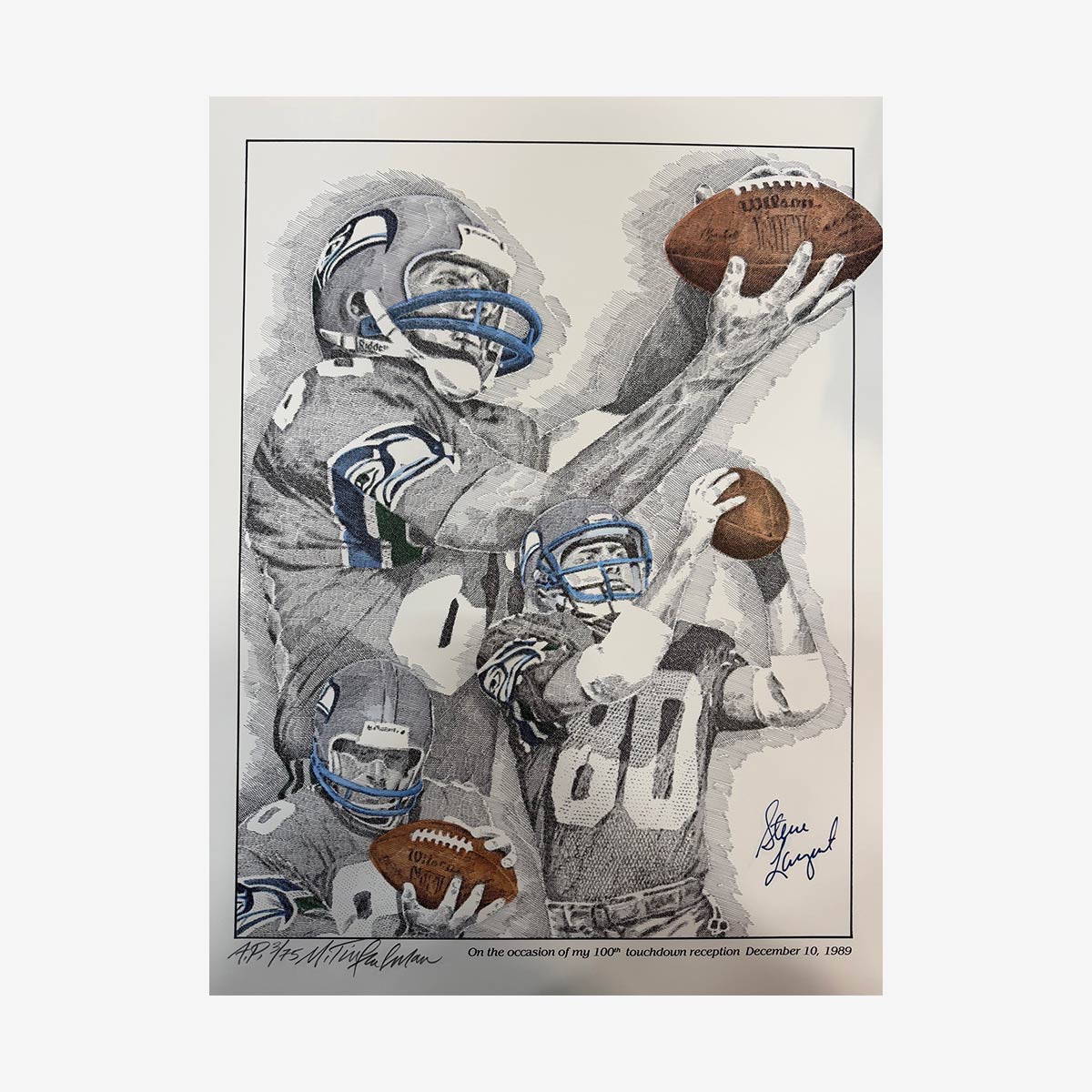 Steve Largent Signed Lithographs image number 1