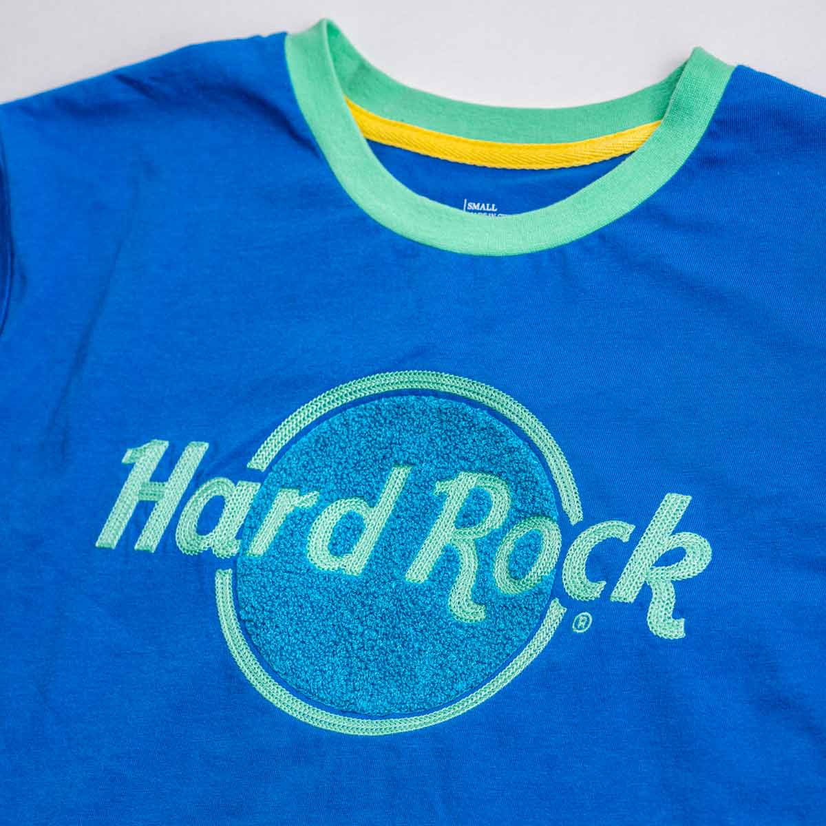 Contrast Ringer Tee in Royal Blue and Mint Green image number 3