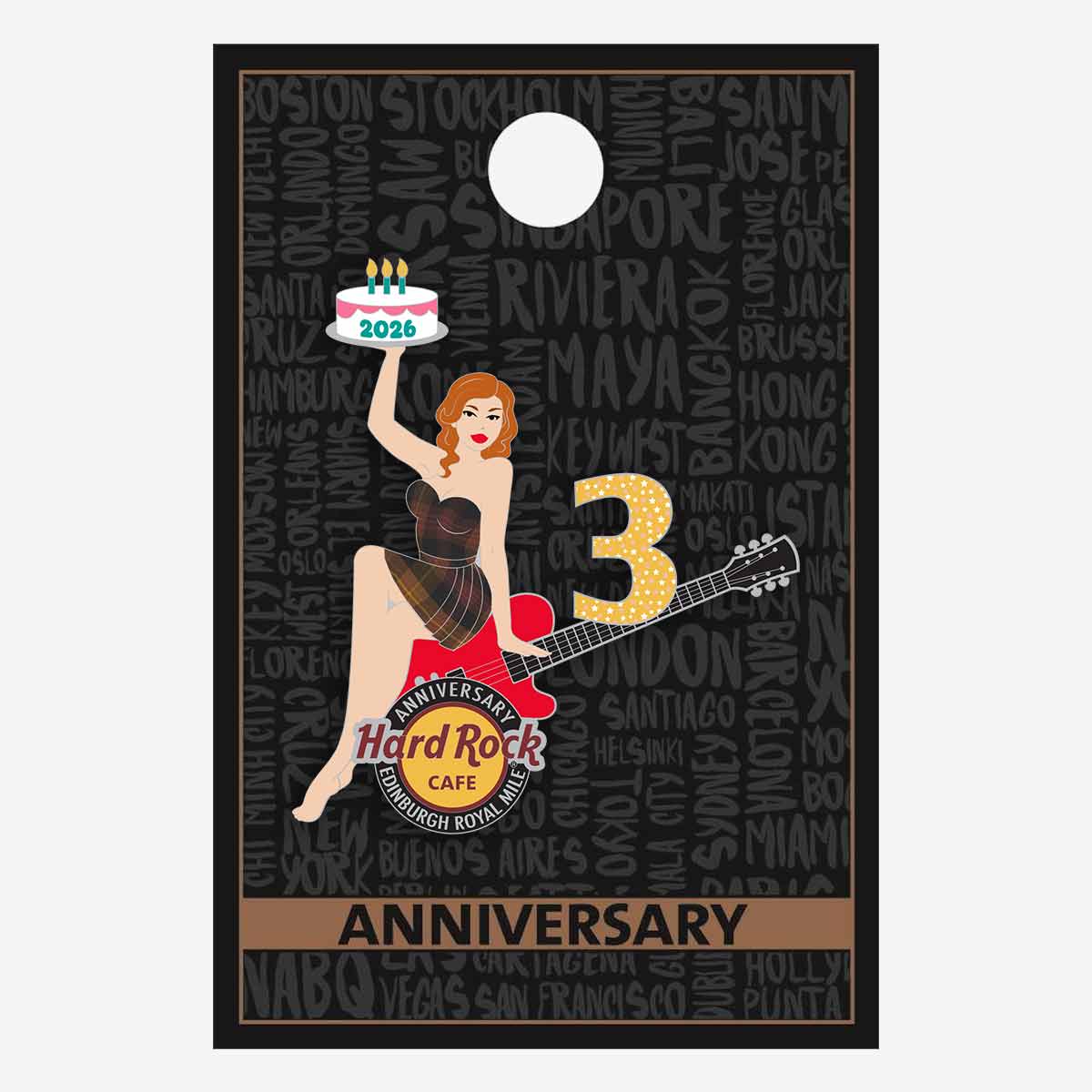 Edinburgh Royal Mile 3rd Anniversary Pin image number 2