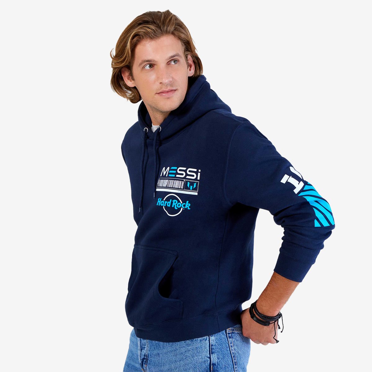 Messi Adult Fit Navy Hoodie image number 1