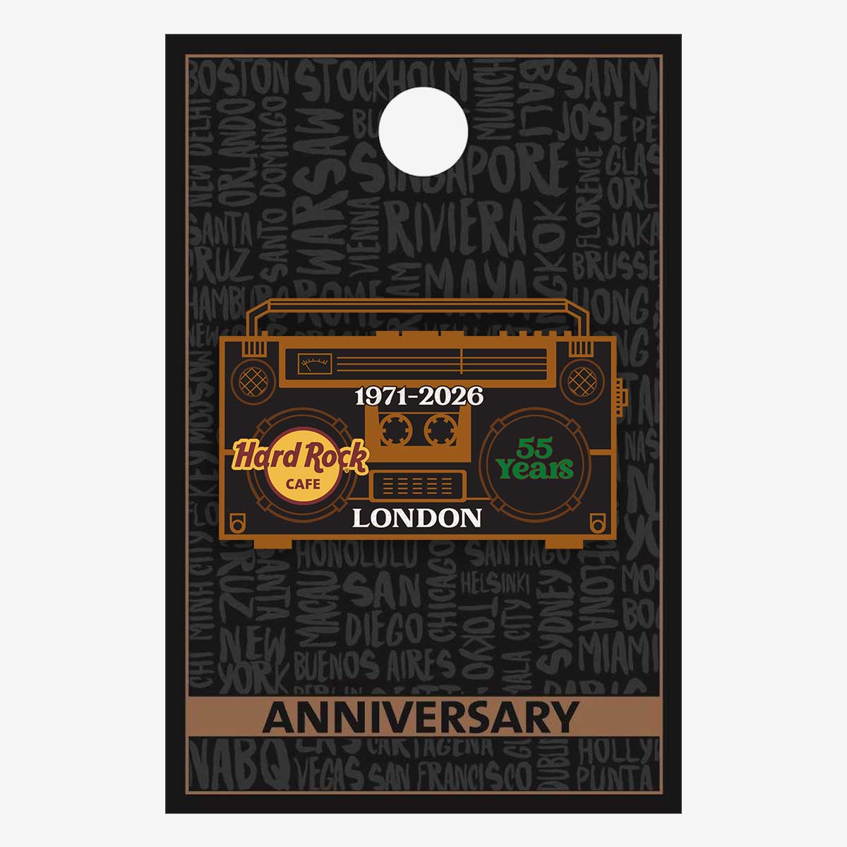 London Boombox 55th Anniversary Pin image number 2