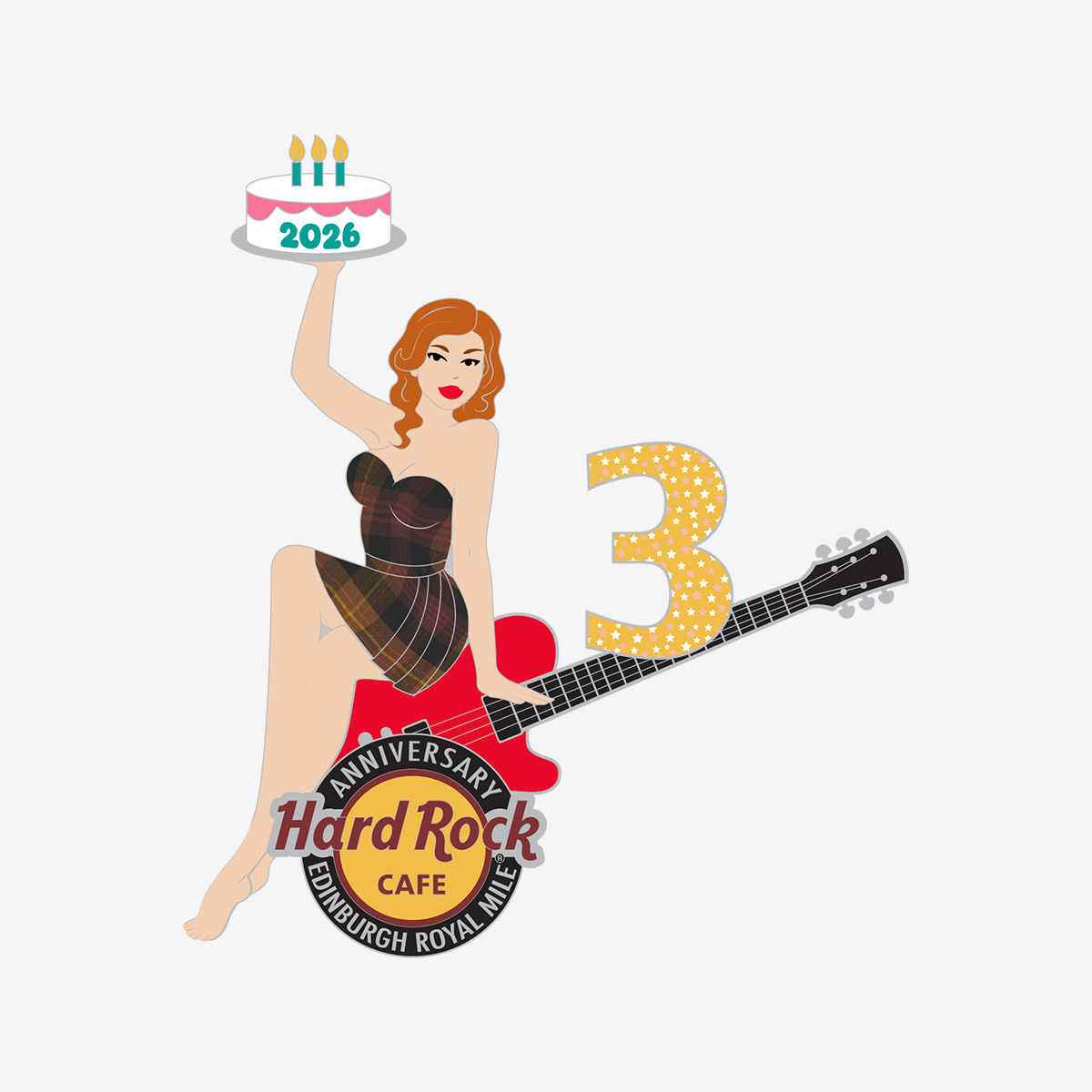 Edinburgh Royal Mile 3rd Anniversary Pin image number 1