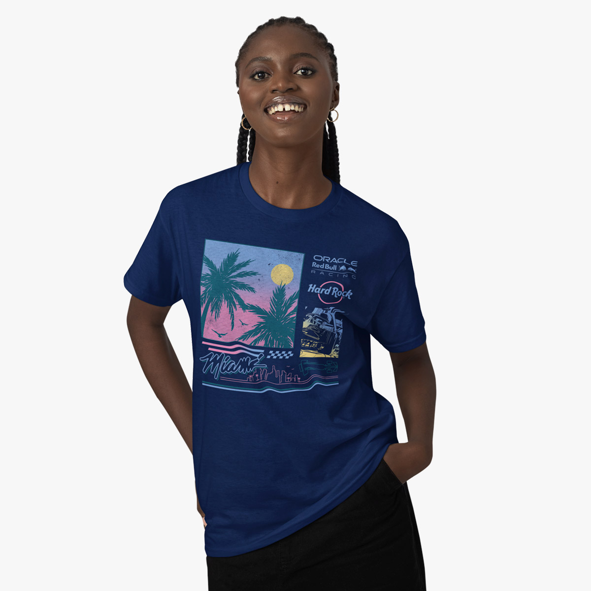 Oracle Red Bull F1 Racing Palm Tree Tee in Navy image number 1