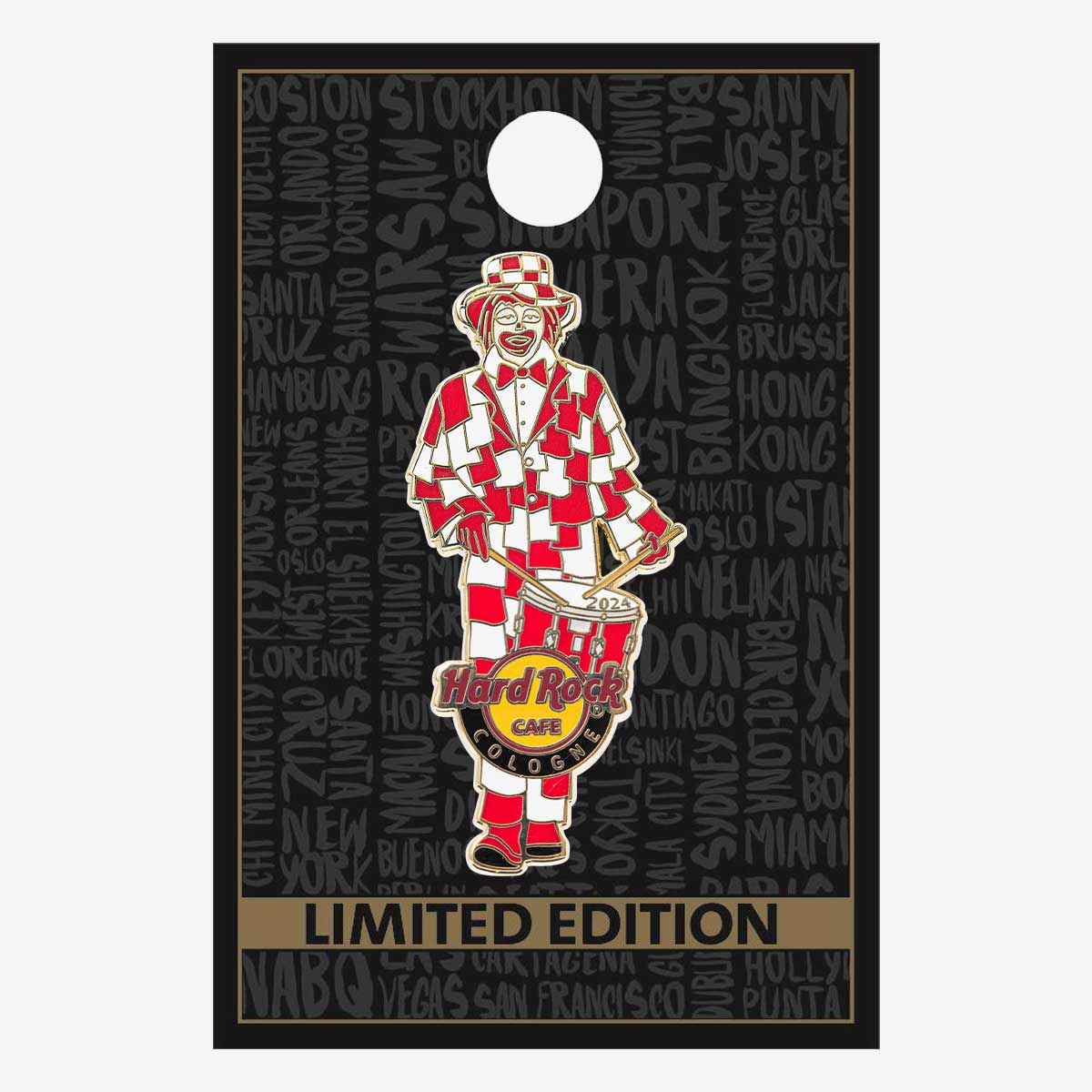 Karneval Lappen Clown Pin image number 2