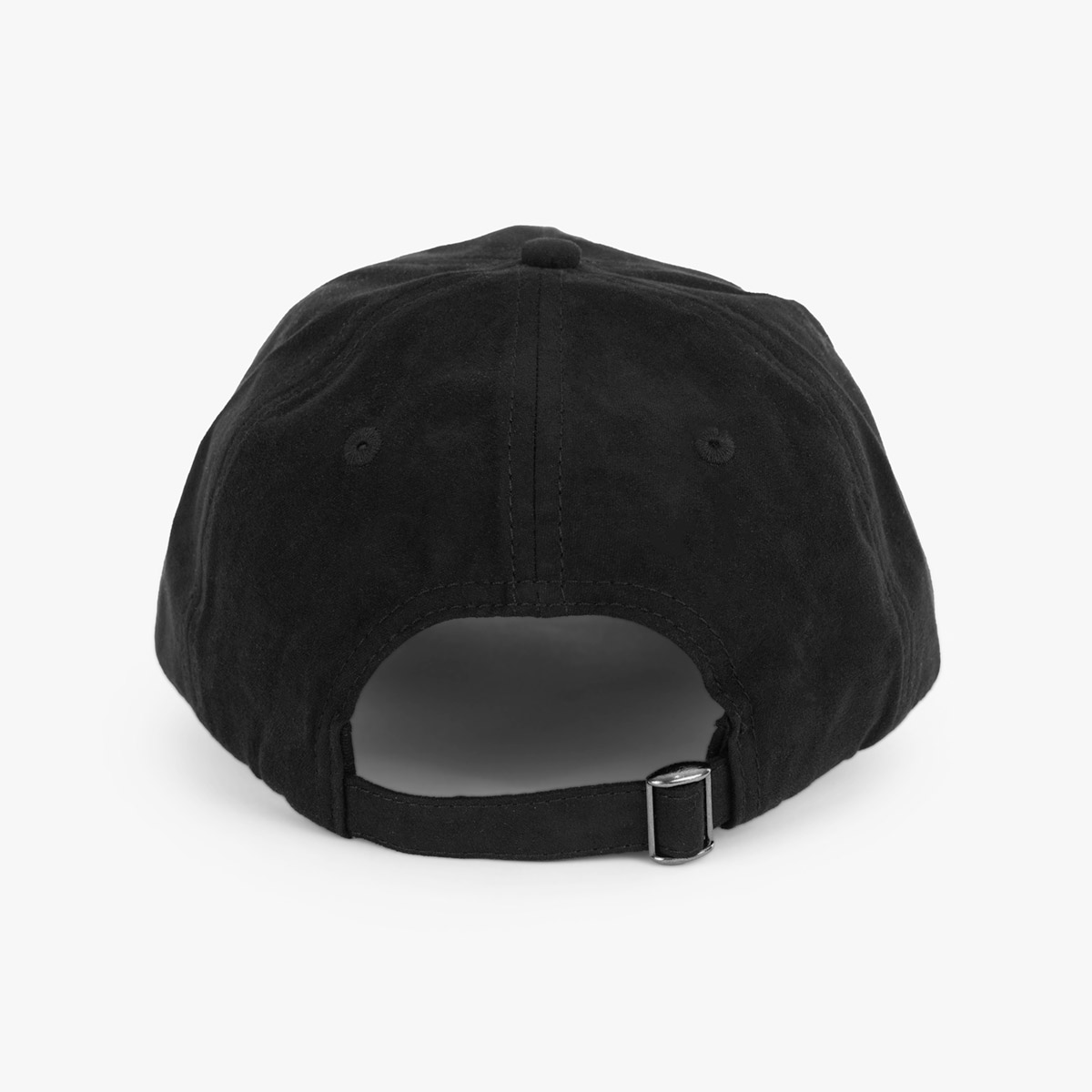 Sueded Canvas Faux Leather Hat in Black image number 3