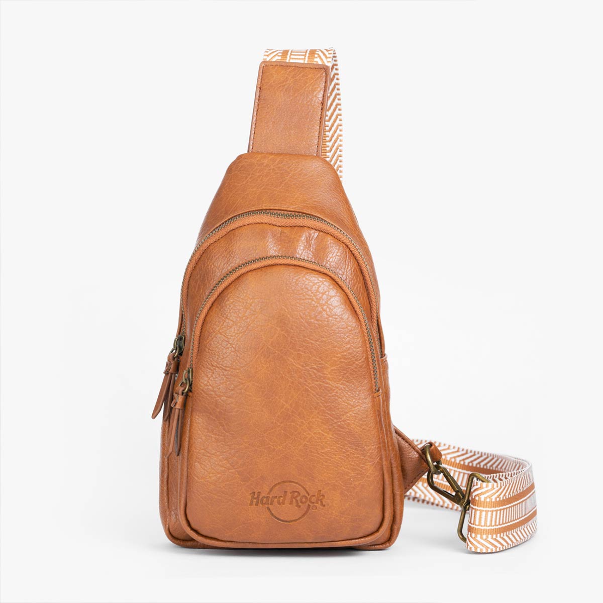 Guitar Strap Crossbody Sling Bag in Cognac image number 1