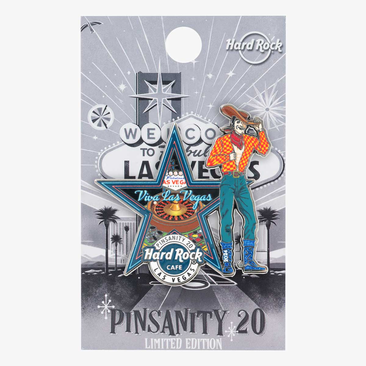 Pinsanity 20th Anniversary Cowboy Las Vegas Pin image number 2